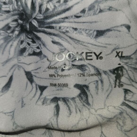 Jockey Women’s XL Leggings  White with Floral Print  Key Pocket  Athletic Fit - Picture 3 of 7